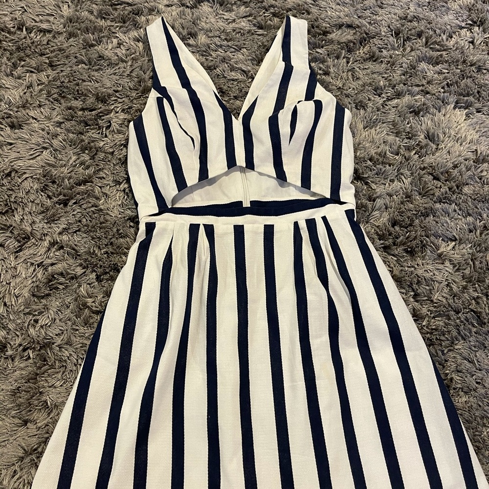 Peek a boo front striped top shop dress size 6